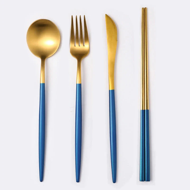 Premium 20-piece stainless steel cutlery set with mirror-polished finish, ergonomic design, and elegant gift box