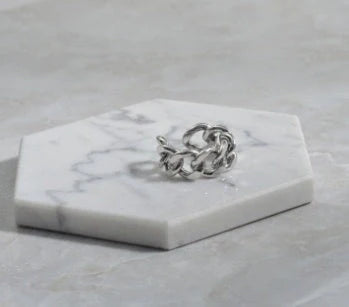 Adjustable aluminium alloy ring chain with golden or silvery electroplated finish
