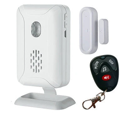 Wireless doorbell chime with 280-metre range, vibrant LED lights, and customisable settings for home and business security