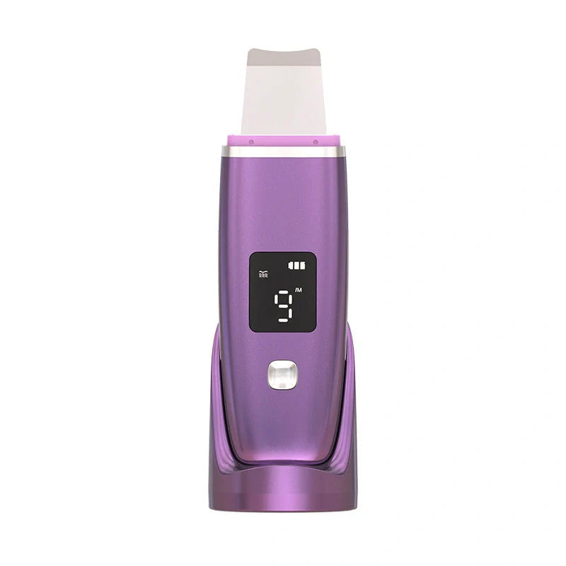 Ultrasonic Vibration Blackhead Remover with LED display and stainless steel shovel