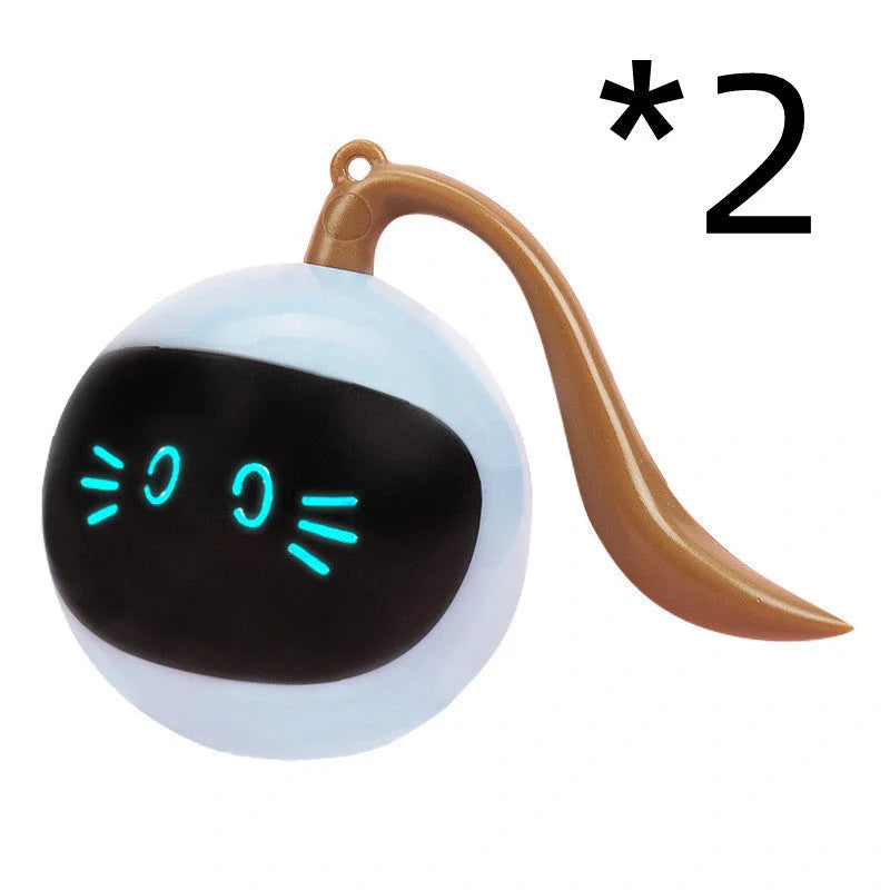 Interactive LED rotating ball for cats with automatic 360° motion and colourful lights