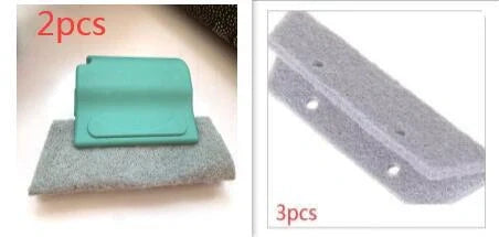 Creative Window Groove Cleaning Gap Brush Slot Cleaner in beige, light grey, and blue