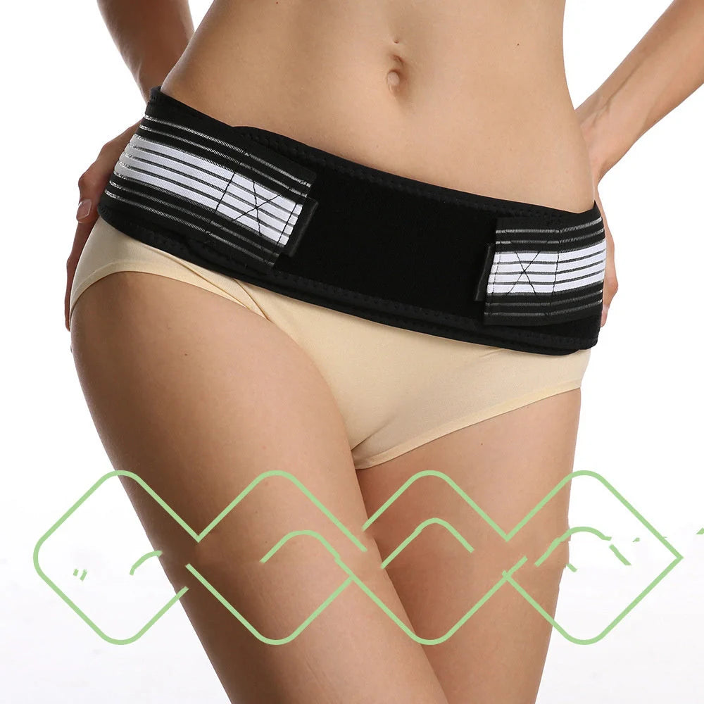 Double-Reinforced Pelvic Correction Belt for support and comfort in black