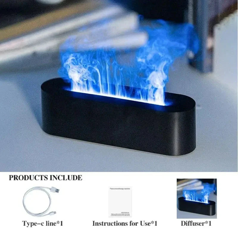 Flame Ambiance Ultrasonic Diffuser with Soothing Aromatherapy and Realistic LED Fire Effect