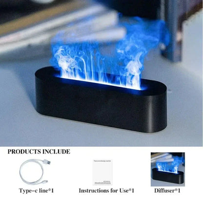 Flame Ambiance Ultrasonic Diffuser with Soothing Aromatherapy and Realistic LED Fire Effect