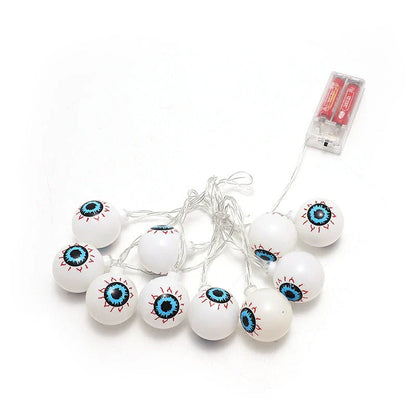 Spooktacular Halloween Eyeball String Lights with Customisable Lighting Modes and Versatile Placement Options