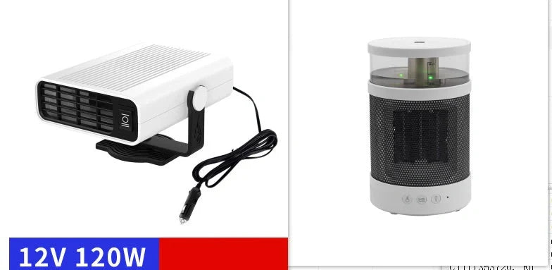 Universal Car Defrost Heater and Cooling Fan with 360-degree rotation for 12V and 24V vehicles