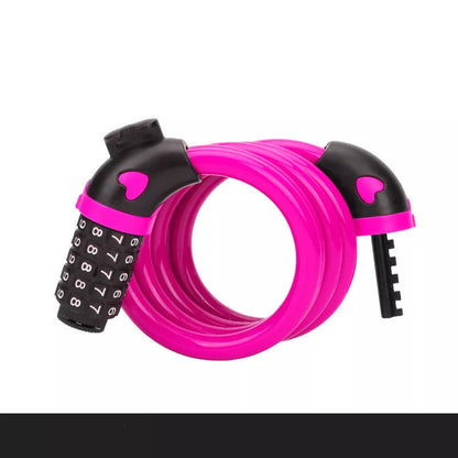 Steel wire bicycle code lock with adjustable password for anti-theft security