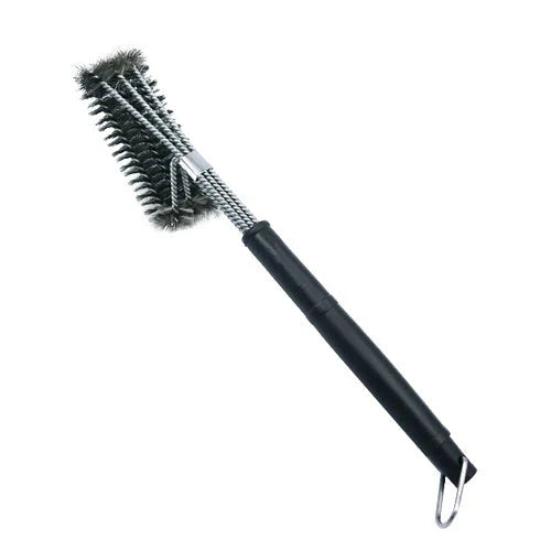 Premium stainless steel barbecue grill cleaning brush with durable wire bristles and ergonomic handle for easy grill maintenance