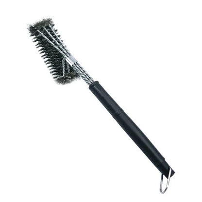 Premium stainless steel barbecue grill cleaning brush with durable wire bristles and ergonomic handle for easy grill maintenance
