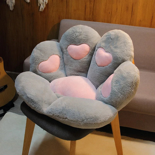 Cat Paw Plush Chair Cushion in various colours and sizes for home and office use