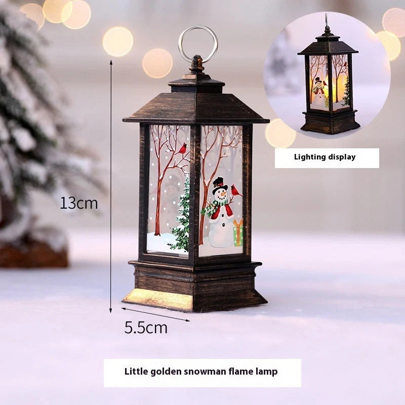 Santa Claus LED night light battery-powered hanging lantern for Christmas decoration