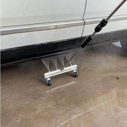 Versatile car chassis cleaning brush with copper-stainless steel alloy and rubber construction, designed for efficient undercarriage cleaning