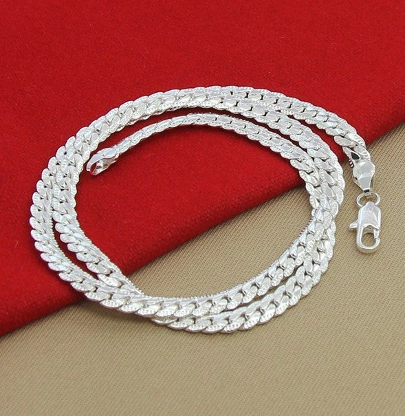 6MM Full Side Silver Plated Necklace with bold design and durable finish