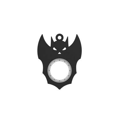 Halloween Bat Demon Ghost Keychain Fidget Spinner Toy - Black