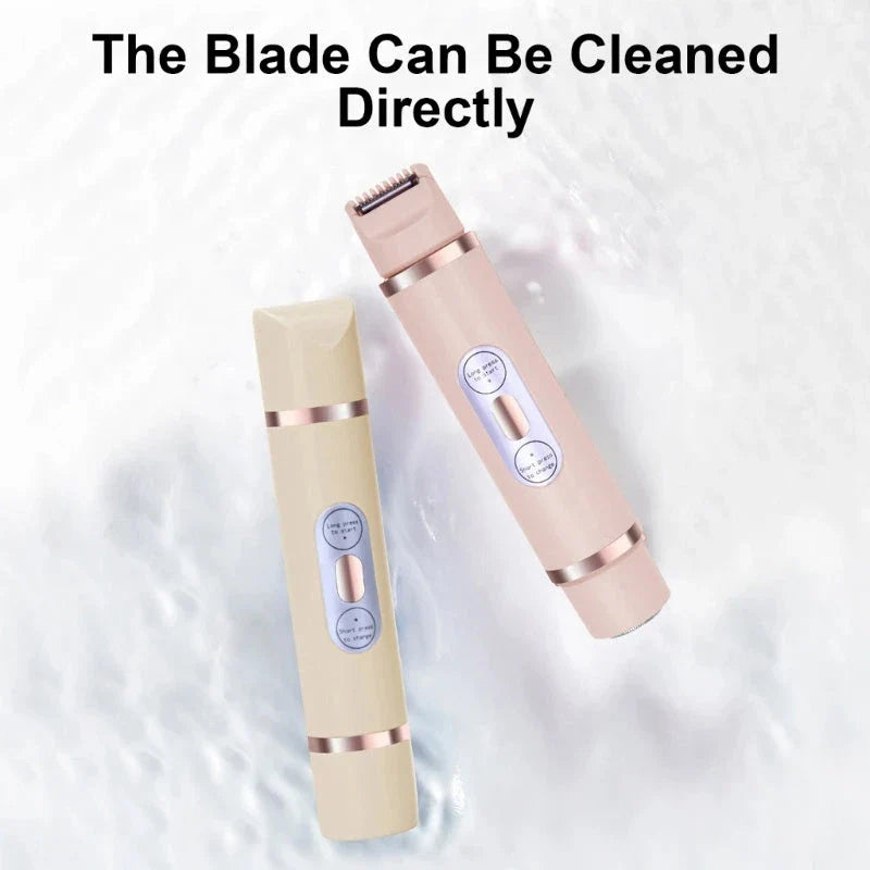 Dual-Head Electric Lady Shaver with Painless Epilator for Smooth, Hair-Free Skin on Face, Underarms, Bikini, and Legs