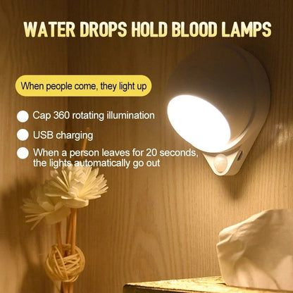 A versatile smart sensor lamp with a 360-degree rotating head and magnetic backing for easy installation on any iron surface.