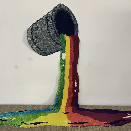 Vibrant 3D rainbow wall hanging with iridescent colors that creates a whimsical and enchanting atmosphere in any room