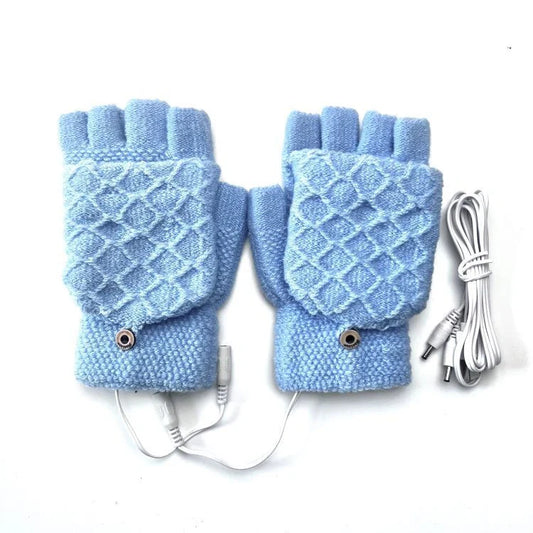 USB 5V heated gloves in various colors for winter sports and outdoor activities
