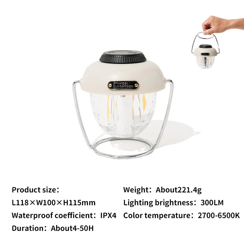 Camping Lantern LED Lighting - Portable, Waterproof, Rechargeable Outdoor Lantern