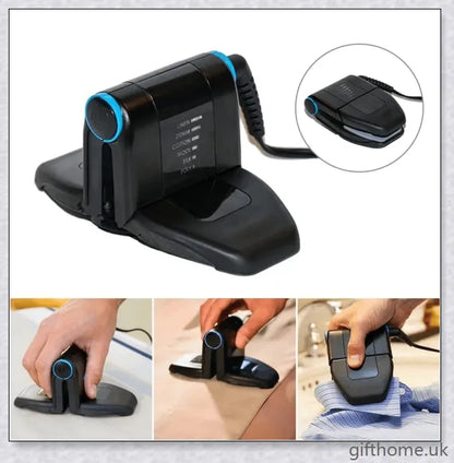 Folding Portable Iron Compact Touch Up Mini Travel Iron - A compact, foldable travel iron with Teflon non-stick plate and adjustable temperature settings for versatile fabric care