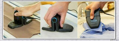 Folding Portable Iron Compact Touch Up Mini Travel Iron - A compact, foldable travel iron with Teflon non-stick plate and adjustable temperature settings for versatile fabric care