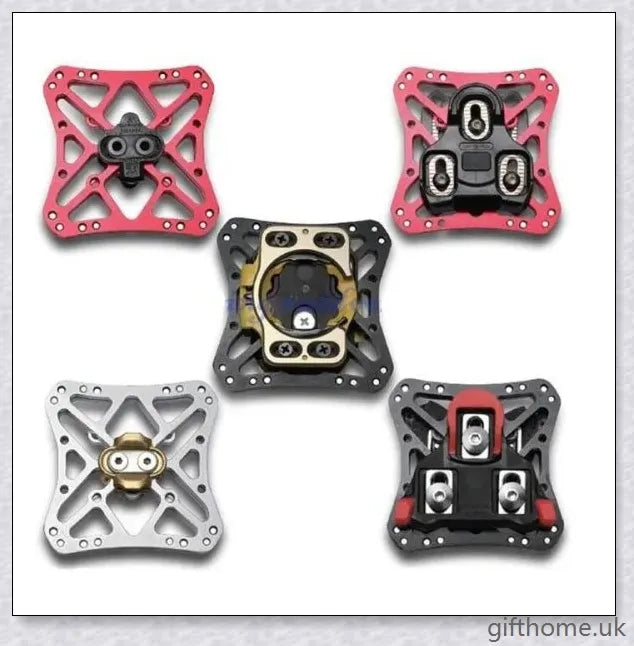 Lightweight and durable clipless to flat pedal adapters made from premium aircraft-grade aluminium, featuring innovative design for easy use and versatile cycling.