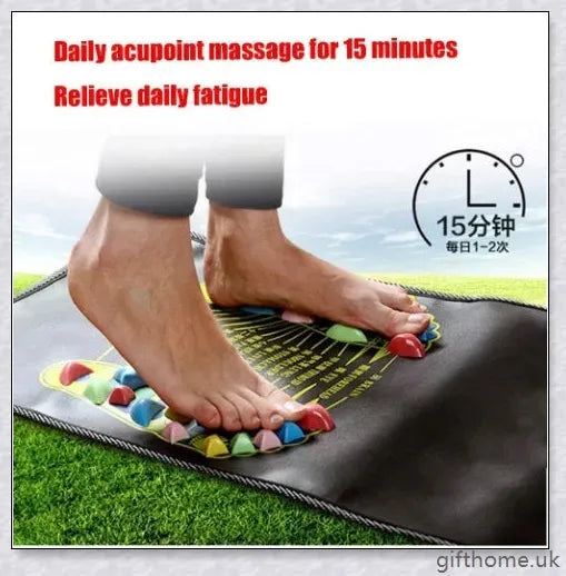 Foot Reflexology Massage - Acupressure Reflexology Mat with targeted pressure points for relaxation and improved circulation