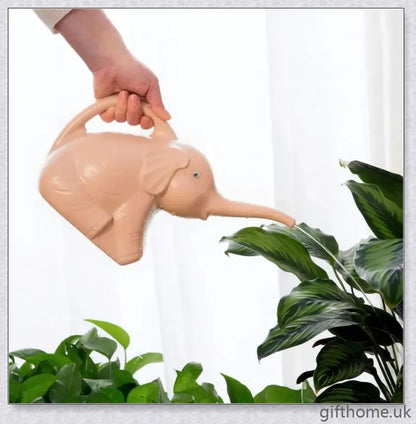 Elephant-shaped watering can in various vibrant colours, perfect for gardening and lawn care