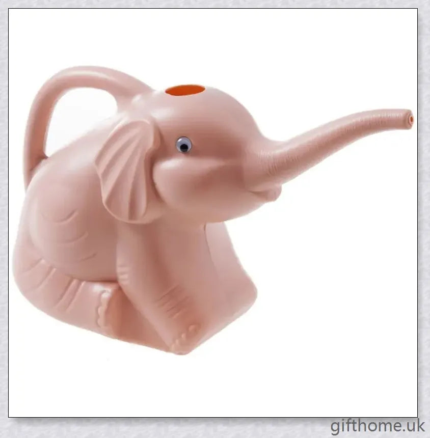 Elephant-shaped watering can in various vibrant colours, perfect for gardening and lawn care