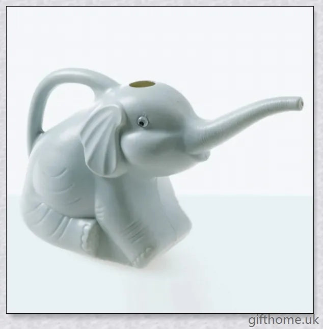 Elephant-shaped watering can in various vibrant colours, perfect for gardening and lawn care