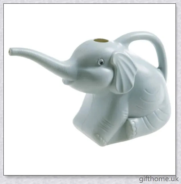 Elephant-shaped watering can in various vibrant colours, perfect for gardening and lawn care