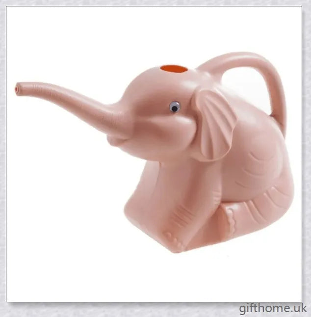 Elephant-shaped watering can in various vibrant colours, perfect for gardening and lawn care
