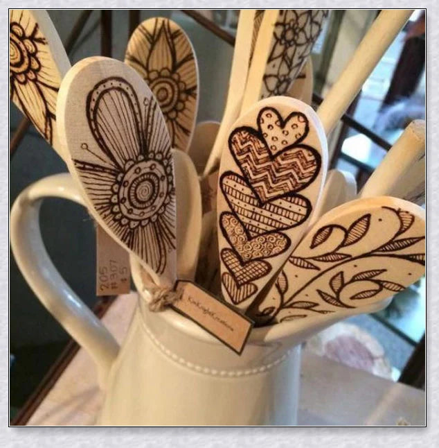 Premium wood-burning set with adjustable temperature, variety of tips, and storage case for crafters to create artistic pyrography designs
