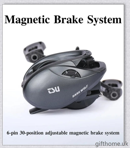 Lightweight, high-performance baitcasting reel with advanced features for precise control and long-distance casting
