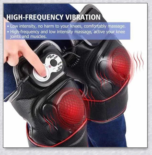 Magnetic Knee Massager with adjustable temperature, timer, and vibration settings for soothing pain relief