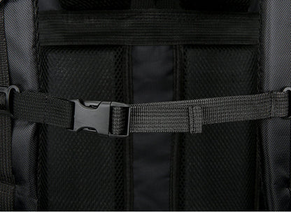 Men's Outdoor Hiking Bag with 90L large capacity, featuring a durable polyester construction and cover-type opening for easy access to your gear.