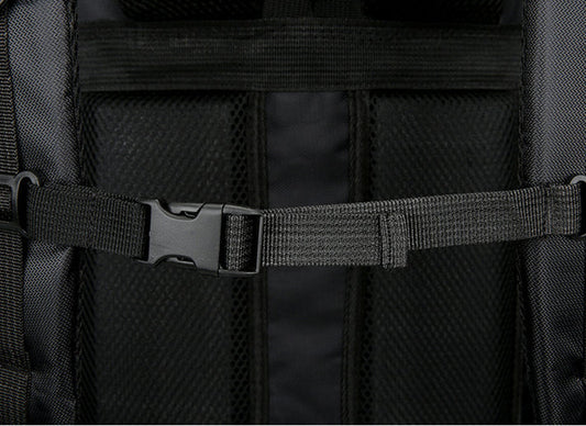 Men's Outdoor Hiking Bag with 90L large capacity, featuring a durable polyester construction and cover-type opening for easy access to your gear.
