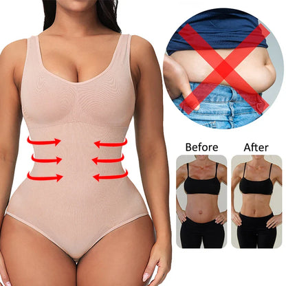 A seamless, one-piece bodysuit with a corset-inspired design to sculpt and flatter the figure.