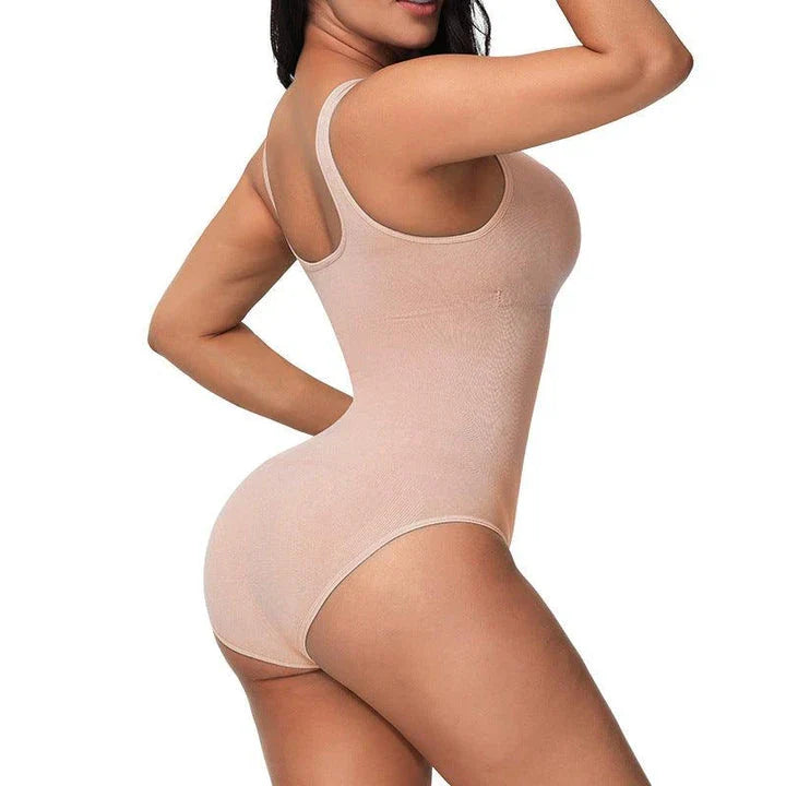 A seamless, one-piece bodysuit with a corset-inspired design to sculpt and flatter the figure.
