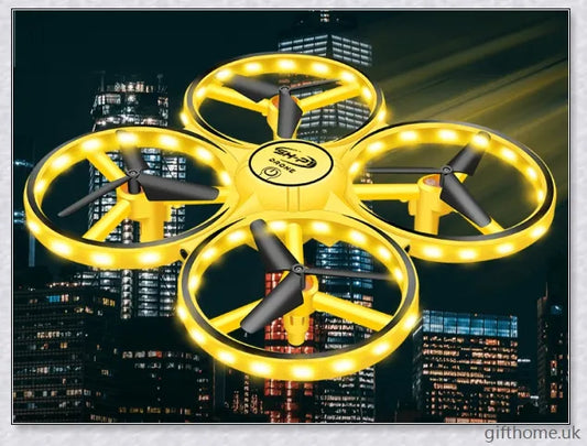 Gesture Remote Control Four Axis Smart Drone with intuitive hand gesture controls and LED lights for smooth, stable, and collision-free flying experience