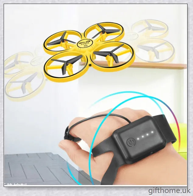 Gesture Remote Control Four Axis Smart Drone with intuitive hand gesture controls and LED lights for smooth, stable, and collision-free flying experience