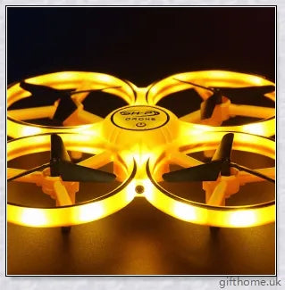Gesture Remote Control Four Axis Smart Drone with intuitive hand gesture controls and LED lights for smooth, stable, and collision-free flying experience