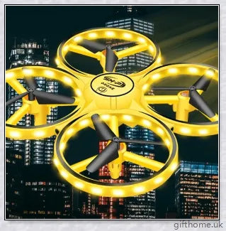 Gesture Remote Control Four Axis Smart Drone with intuitive hand gesture controls and LED lights for smooth, stable, and collision-free flying experience