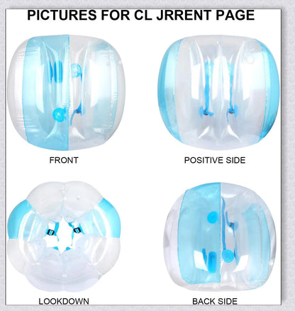 Inflatable bubble bumper ball for backyard, park, or amusement centre fun