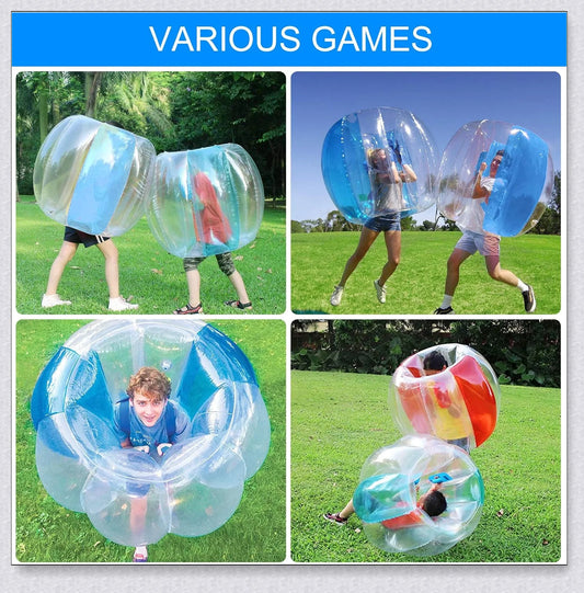 Inflatable bubble bumper ball for backyard, park, or amusement centre fun