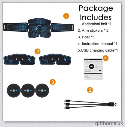 Abdominal Muscle Training Equipment with EMS Technology for Effortless Core Strengthening