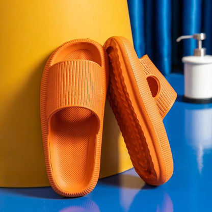 Women's premium EVA slippers in various colors and sizes, featuring soft, cushioned soles and durable non-slip design.