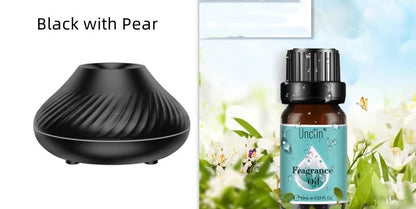 Volcanic Flame Aroma Diffuser with LED light and 130ml capacity in beige and black