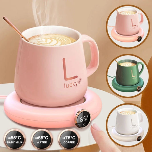 USB Cup Warmer Pad with adjustable temperature settings and LED display